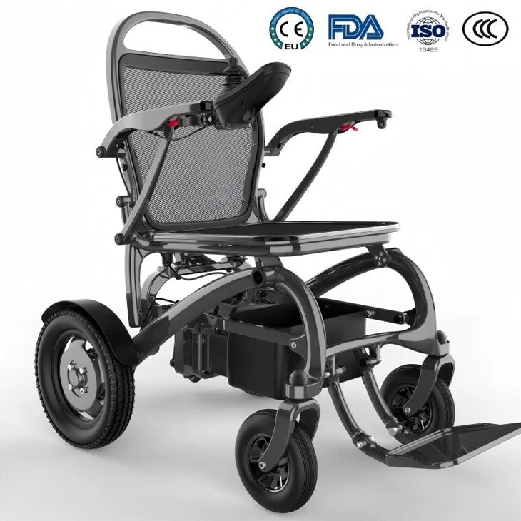 Ultra-Light Foldable Carbon Fiber Electric Wheelchair For Travel suppliers